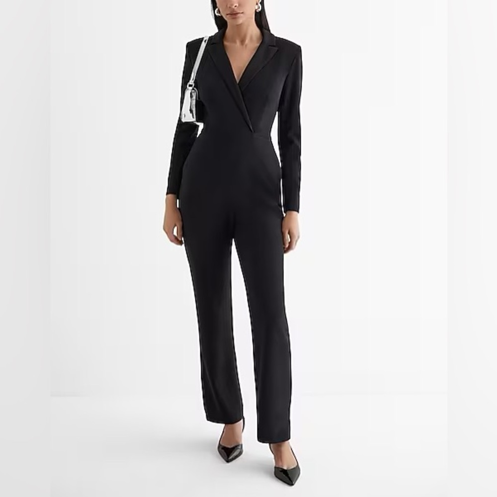 Express Long Sleeve Blazer Jumpsuit